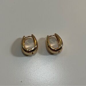 Chunky Gold Loop Earrings